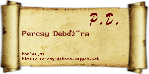 Percsy Debóra névjegykártya